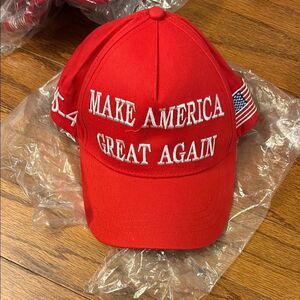 MAGA Make America Great Again Red Cap with Trump 45-47 embroidery work